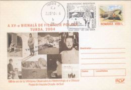 ANTRCTIC METEO STATION, COVER STATIONERY, ENTIER POSTAL, 2004, ROMANIA - Bases Antarctiques