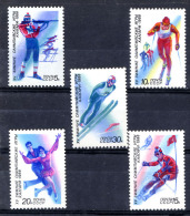 URSS 1988, CALGARY, TIR CARABINE SAUT DANSE SLALOM... 5 Valeurs, Neufs. R032 - Winter 1988: Calgary