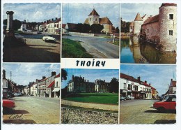 CPSM MULTIVUES THOIRY, CITROEN DS, LA PLACE, L'EGLISE, ROUTE DE SEPTEUIL ET DE VERSAILLES, LE CHATEAU, YVELINES 78 - Thoiry