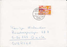 Denmark Deluxe KØBENHAVN OMK. (21.) 1970 Cover Brief To GÄVLE Sweden (Cz. Slania) - Brieven En Documenten