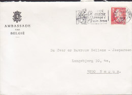 Denmark AMBASSADE Van BELGIË, KØBENHAVN 1968 Cover Brief To NÆRUM Naerum - Briefe U. Dokumente