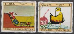 Caribbean Island 1971 Childrens Painting - Mi.1707-1708 - Used Gestempelt - Used Stamps