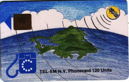 New** Télécarte à Puce Des Antilles Néerlandaise 120Units  Vide **Bon état Bonne Cote :100$US  A Saisir *** - Antilles (Netherlands)