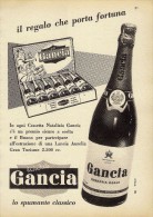 # SPUMANTE ASTI GANCIA 1950s Advert Pubblicità Publicitè Reklame Food Drink Sparkling Wine Sekt Espumante Mousseux - Manifesti