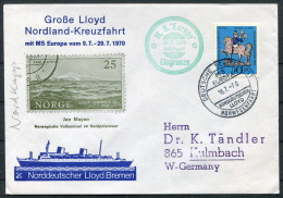 1970 Germany NDL Jan Mayen Deutsche Schiffspost MS Europa Brief - Covers & Documents