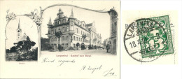 Langenthal - Kirche / Gasthof Zum Bären          1901 - Langenthal