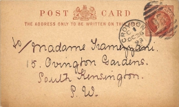 Post Card Great Britain  1893 Croydon - Postwaardestukken