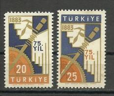 Turkey; 1958 75th Anniv. Of The Institute Of Economics And Commerce (Complete Set) - Ungebraucht