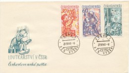 Czechoslovakia / First Day Cover (1961/09 A), Praha 1 (c) - Theme: Puppets (Spejbl And Hurvinek, ...) - Marionnetten