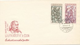 Czechoslovakia / First Day Cover (1961/09 B), Praha 1 (d) - Theme: Puppets (Faust, Jasanek), Matej Kopecky - Marionetas