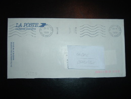 LETTRE LA POSTE OBL.MEC. 24-5-1989 76 ROUEN CHEQUES SEINE-MARITIME X2 - Frankobriefe