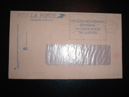 LETTRE LA POSTE OBL.MEC. 14-11-1985 76 ROUEN CHEQUES SEINE-MARITIME - Civil Frank Covers