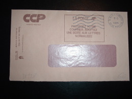 LETTRE CCP CHEQUES POSTAUX OBL.MEC. 8-8-1984 76 ROUEN CHEQUES SEINE-MARITIME - Civil Frank Covers