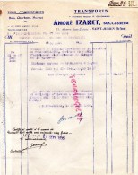 87 - ST JUNIEN -SAINT JUNIEN - FACTURE ANDRE IZARET -P. COLOMBIER- 15 AV. GAY LUSSAC- 1956 - Transporte