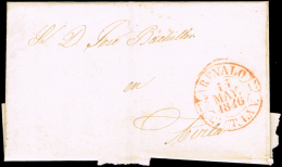 AVILA PREF. - AREVALO PE 4R - 1847 CARTA CIRC. A AVILA - SIN PORTEO - ...-1850 Prephilately