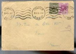 Algérie Lettre Obl Méca CAD Oran 12-01-1935 / 2 Tp Pour Maître Mareilhacy Rue De Lille Paris - Covers & Documents