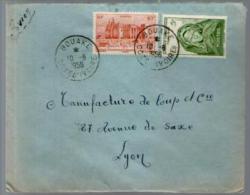 AOF Lettre CAD Bouake Côte D´ Ivoire 10-08-1956 / 2 Tp Pour Loup & Cie Lyon - Covers & Documents