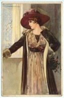 ILLUSTRATORE T. CORBELLA - DONNA ALLA FINESTRA, 1918 - Corbella, T.