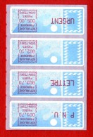 SERIE DE 4 TIMBRES POUR DISTRIBUTEURS. ANNEE 1985  TRES BON ETAT  AVEC SON SUPPORT - 1985 « Carrier » Paper