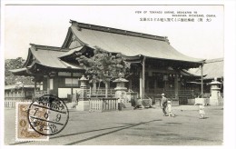 Japon - Stamp On Front "View Of Temmagu Shrine Dedicated To Sugawara Michizane - Osaka" - Osaka