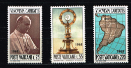 VATICANO - 1968 - NUOVI Sass.461-3  Paolo VI A Bogotà - Nuevos