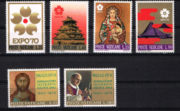 VATICANO - 1970 - NUOVI Sass.479-483,487,491 - Unused Stamps