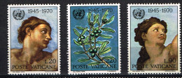 VATICANO - 1970 - NUOVI Sass.492-4  Nazioni Unite - Unused Stamps