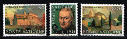 VATICANO - 1975 - NUOVI Sass.588-590  S. Paolo Della Croce - Unused Stamps