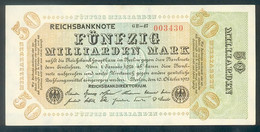 Deutschland, Germany - 50 Mrd. Mark, Reichsbanknote, Ro. 117 B,  ( Serie GE ) 1923 ! - 50 Miljard Mark