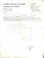 Factuur Facture Brief Lettre  - Marmer André Vincke - Dewilde Oedelem 1972 - 1950 - ...