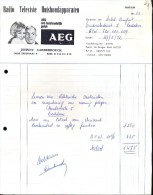 Factuur Facture Brief Lettre  - Radio Televisie AEG - Johnny Carrebrouck  Oedelem 1972 - 1950 - ...