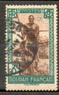 SOUDAN  3f Bleu Vert Brun   1931-38 N°85 - Used Stamps