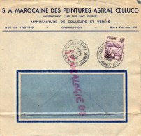 MAROC - CASABLANCA - S.A. MAROCAINE DES PEINTURES ASTRAL CELLUCO- RUE DE PROVINS-1954 - Altri & Non Classificati