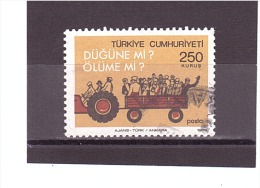 2210    OBL Y&T  (Sécurité Routière) *TURQUIE*  13/07 - Used Stamps