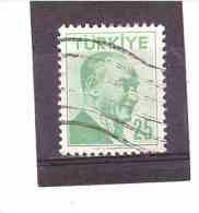 1307  OBL     Y&T  (Atatürkl) *TURQUIE*  13/03 - Used Stamps