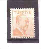 1298  **     Y&T  (Atatürkl) *TURQUIE*  13/03 - Unused Stamps