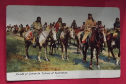 Cp Parade Of Comanche Indians At Reservation - Ohne Zuordnung