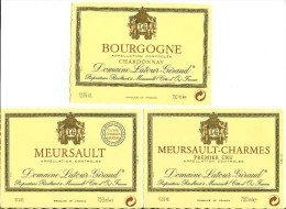 Etiquettes Meursault Domaine Latour-Giraud Neuves - Sonstige & Ohne Zuordnung