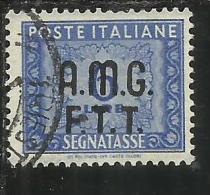 TRIESTE A 1947 1949 AMG-FTT SOPRASTAMPATO D'ITALIA ITALY OVERPRINTED SEGNATASSE TAXES TASSE LIRE 6 USATO USED - Taxe