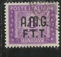 TRIESTE A 1947 1949 AMG-FTT SOPRASTAMPATO D'ITALIA ITALY OVERPRINTED SEGNATASSE TAXES TASSE LIRE 8 USATO USED - Postage Due