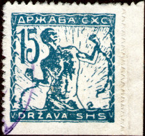 Yugoslavia,SHS - 1919 , 15 Vin.,chain Breackers,wthout Perforation At Bottom,used,see Scan - Gebruikt