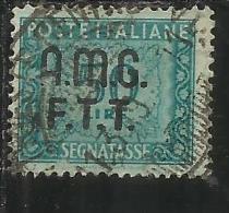 TRIESTE A 1947 1949 AMG-FTT SOPRASTAMPATO D'ITALIA ITALY OVERPRINTED SEGNATASSE TAXES TASSE LIRE 50 USATO USED - Segnatasse