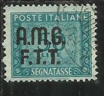 TRIESTE A 1947 1949 AMG-FTT SOPRASTAMPATO D'ITALIA ITALY OVERPRINTED SEGNATASSE TAXES TASSE LIRE 50 USATO USED - Portomarken