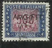 TRIESTE A 1949 1954 AMG-FTT SOPRASTAMPATO D´ITALIA ITALY OVERPRINTED SEGNATASSE TAXES TASSE LIRE 500 USATO USED - Taxe