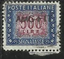 TRIESTE A 1949 1954 AMG-FTT SOPRASTAMPATO D´ITALIA ITALY OVERPRINTED SEGNATASSE TAXES TASSE LIRE 500 USATO USED - Strafport