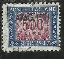 TRIESTE A 1949 1954 AMG-FTT SOPRASTAMPATO D´ITALIA ITALY OVERPRINTED SEGNATASSE TAXES TASSE LIRE 500 USATO USED - Strafport