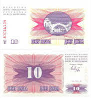 Bosnie Herzegovine 10 Dinars 1992 Neuf Ex Yougoslavie Bosnia Herzegovina 10 Dinara 1992 UNC Paypal Skrill OK - Bosnien-Herzegowina