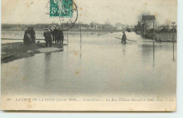 DEP 92 GENNEVILLIERS INONDATIONS DE 1910 RUE VILLEBOIS MAREUIL ET EMILE ZOLA - Gennevilliers