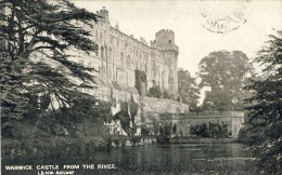 WARWICK CASTLE From The River - 2 Scans - Warwick