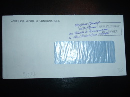 LETTRE OBL.MEC. 14-1-1975 ANGERS GARE (49 MAINE ET LOIRE) + GRIFFE DIRECTEUR GENERAL DE LA CAISSE DES DEPOTS ET CONSIGNA - Frankobriefe